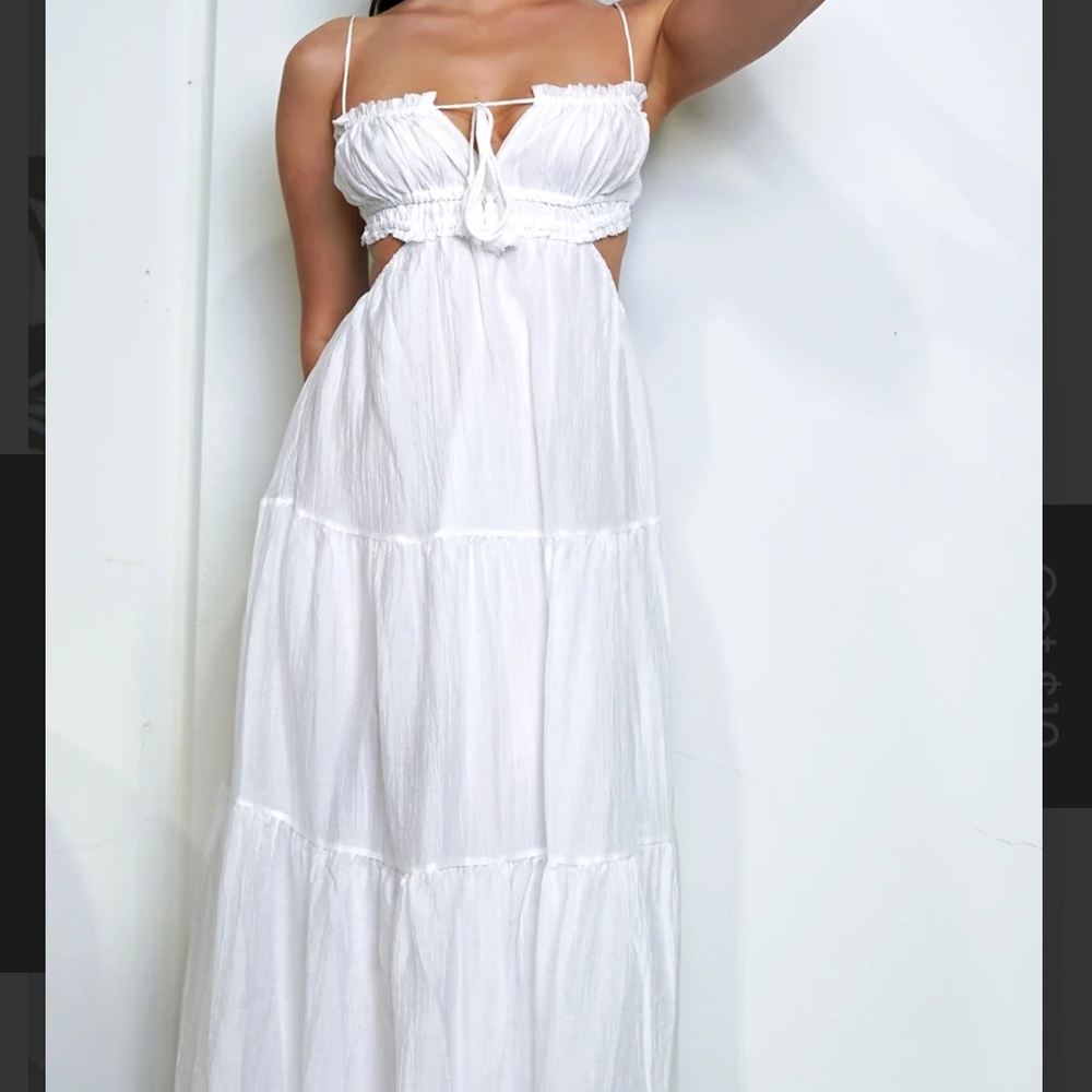 Flowy White Maxi Dress